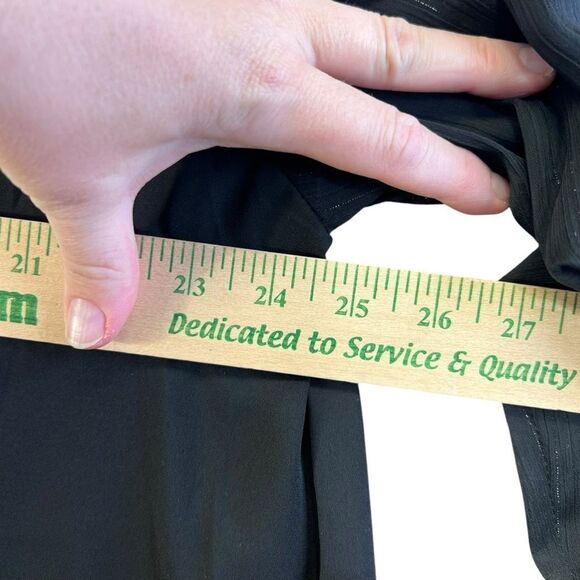 Nwt 2x xxl Torrid 40960741 GEORGETTE WITH SEQUIN TRIM BLOUSE DEEP BLACK - Picture 8 of 8